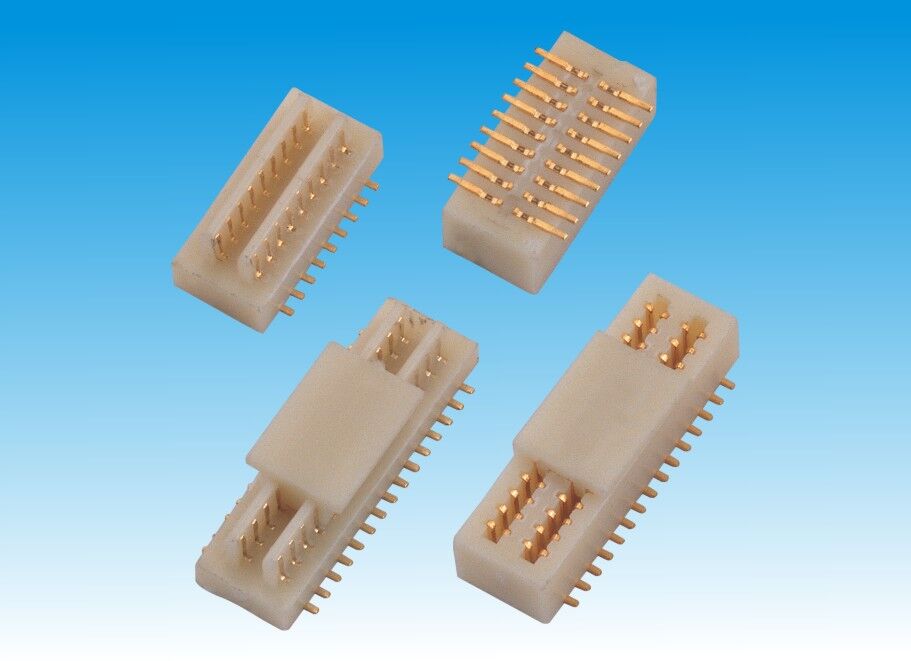 0.5BTB/10P-100P母头/双槽型/SMT/H3.0/带柱/黑色/PA9T料