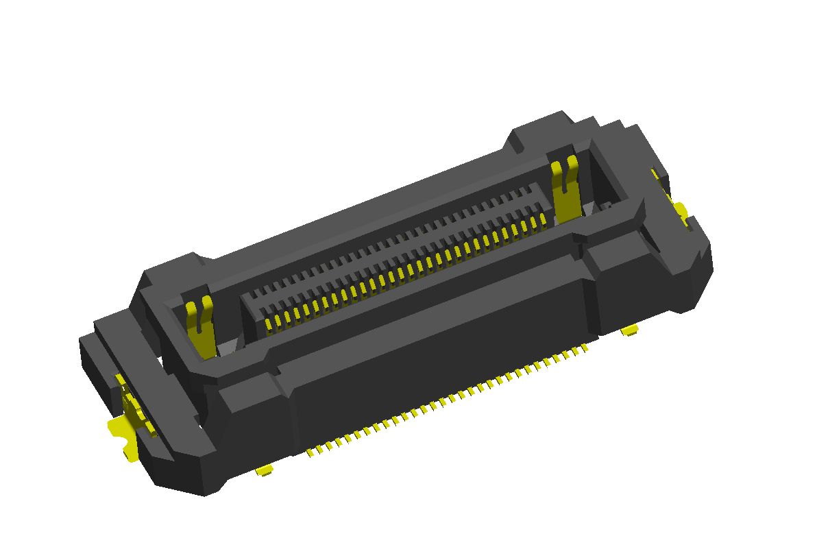 0.5mm高频大电流浮动式BTB-30P-120P母座H6.0SMTLCP料黑色