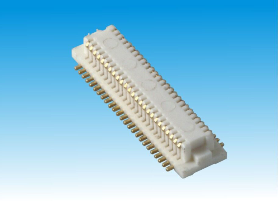 0.5BTB/16P-80P公头/H2.2/SMT/贴脚宽4.64/无柱/无定位片/PA46料/本色